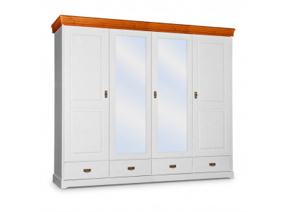 Kleederschaf Landhausstil Schaf Kleeder Schief Kabinett Holz Miwwelen Wäiss Regal