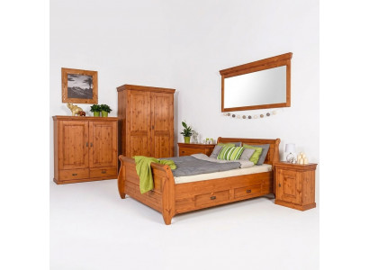 Baueren Schlofkummer Bett Holz 180x200 Better Brong Duebelbett Miwwelen Polster Nei