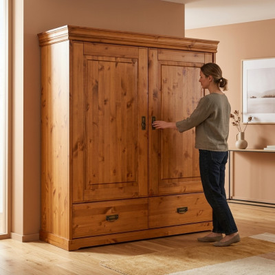 Schaf Schlofzëmmer Regaler Regal Schief Holz Méizweck Kleederschaf Miwwelen