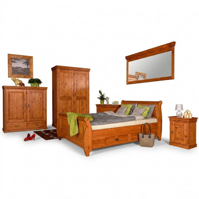 Design Luxus Duebel Hotel Better Schlofzëmmer Holz 180x200cm Bett Polster