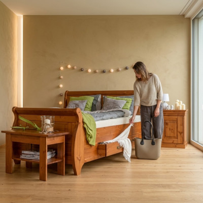 Luxus Bett 2x Nuetstësch 3-Teilig Set Better Duebelbett Schlofzëmmer Hotel Bestiet Neu