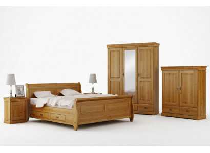Design Schlofzëmmer Sets Komplett Bett Kleederschaf Nuechtdësch 5 Deeler Set