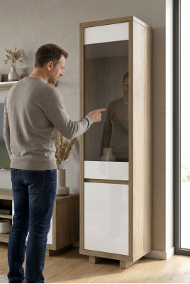 Glas Vitrine Schaf Vitrinen Wunnzëmmer Schief Design Modern Italien Neit
