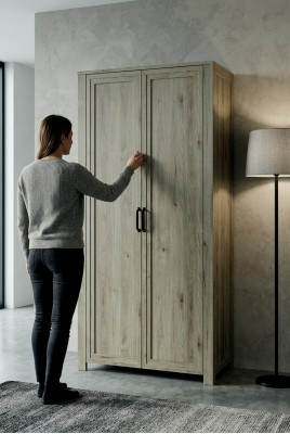 Schlofzëmmer Klassesch Modern Stil Kleederschaf Wunnzëmmer Holz Garderob