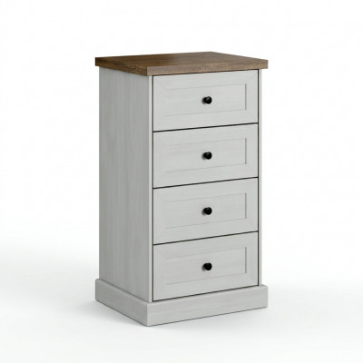 Landhaus Still Miwwel Héich Kommode Schaf Designer Schief Wäiss Sideboard