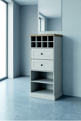 Landhaus Wäiss Schaf Kommode Lowboard Anrichte Holz Buffet Kommoden Sideboard