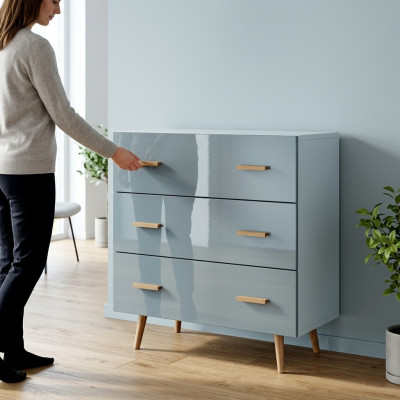 Design Kommode Holz Schaf Héichschaf Anrichte Tiräng Schief Kommoden