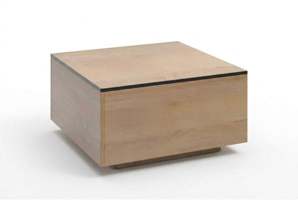 Beistelltisch Couchtisch Echt Holz Miwwelstéck Miwwelen Eech 80x80cm Nei Dëscher
