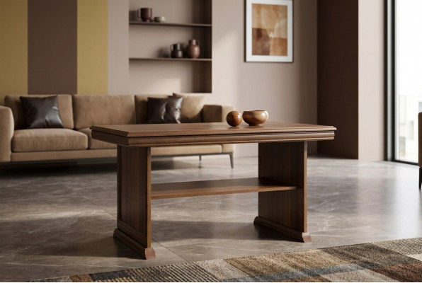 Couchtisch, Couchtischen, Dësch, Niewendësch, Wunnzëmmerdësch, Holz, Dëscher, 125x65cm