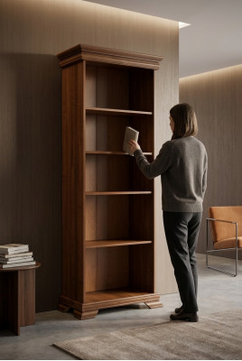 Wunnzëmmer Büro Iesszëmmer Regaler Holz Schaf Bücher Schief Regal Landhaus Neien