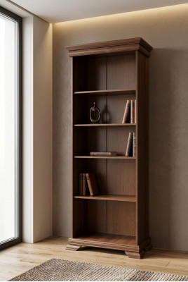 Wunnzëmmer Büro Iesszëmmer Regaler Holz Schaf Bücher Schief Regal Landhaus Neien