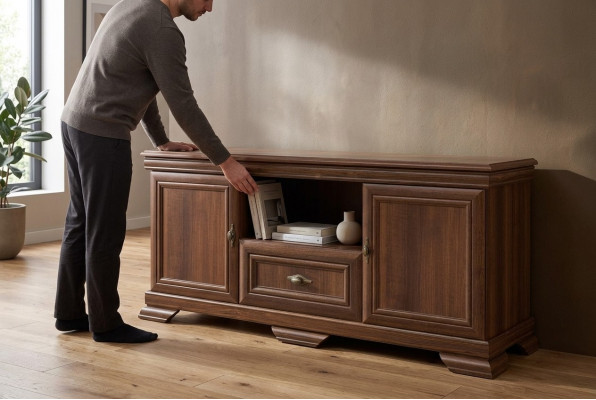 Klassesch Holz Kommode Sideboard Kommoden Low Boards Wunnzëmmerschaf Nei