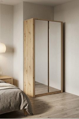 Kleederschaf Holzschaf Modern Schlofkummer Schiefser Holz Miwwele Ariichtung