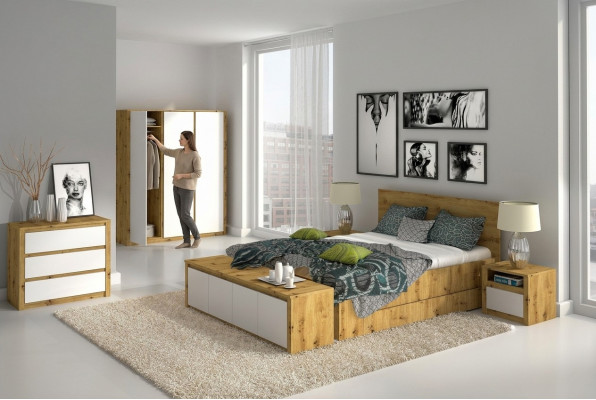 Design-Schlofkummer Luxus-Bett Nuetsschaf Kommode 6-deeleg Schlofkummer Set Hotel