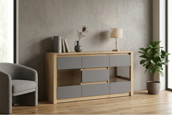 Design Wunnzëmmer Miwwelen Anrichte Holz Kommod Modern Kommoden Héichschaf Nei