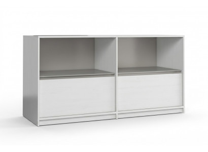 Kommodenschaf an verschiddene Faarwen 2 Schëffer Anrichte Highboard Kommoden