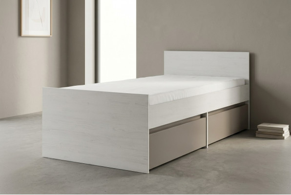 Jugendbett Kannerbett Kids Design Modern Kannerzëmmer Bett 90 cm Bettkëscht Neit