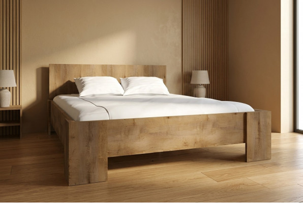 Schlof Zëmmer Holz Luxus Design Bett Polster Duebel Hotel Better Koppel 180x200cm