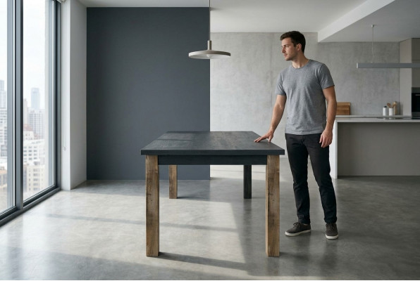 Iessdësch Holz Dëscher Wunn Iess Zëmmer Dësch 160x90x82 Massivholz Iessdëscher Holz