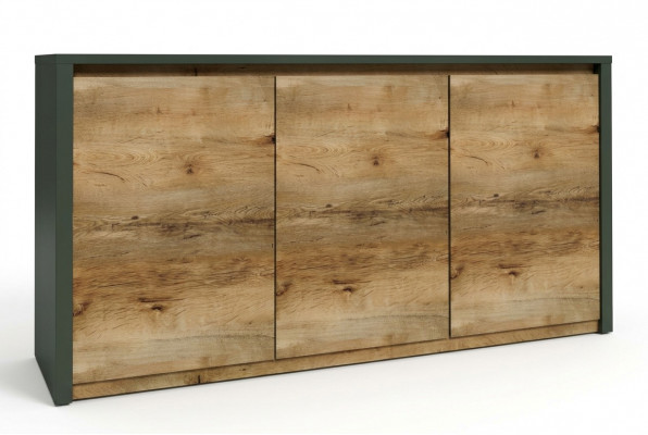 Designer Kommodë Regaler Schaf Schief Schief Holz Schief Braun Héichschaf Kommodë