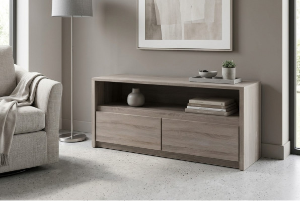RTV-Sideboard Fernsehschaf Schaf TV Dësch modernen Holzschaf Unterschaf