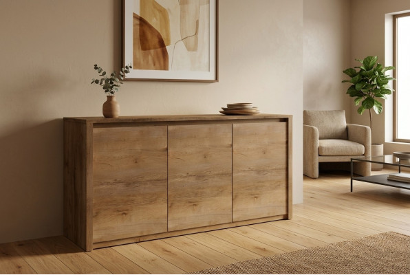 Modern Holz Kommode Sideboard Kommoden Wunnzëmmer Schaf 130cm XL Low Boards