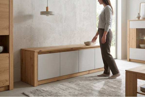 Wunnzëmmer Kommod Sideboard RTV Schaf Wand TV-Schaf Coffrestitiech Nei