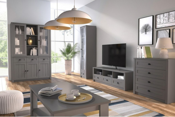 Wunnzëmmerméier Saz Designer Wunnzëmmer Säitenschaf Couchtisch Ariichtung 5 Deeler.