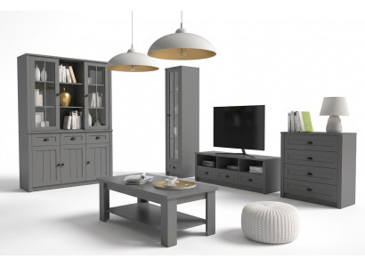 Wunnzëmmerméier Saz Designer Wunnzëmmer Säitenschaf Couchtisch Ariichtung 5 Deeler.