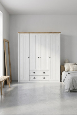 Moderne Stil Kleederschaf Schaf Holz Garderob Schlofzëmmer Artdéco