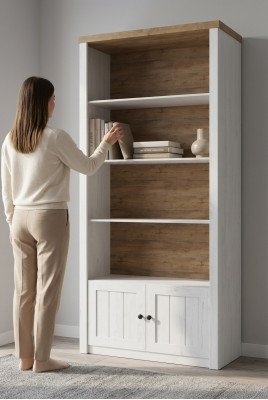 Schaf Wandaschaf Holz Miwwelen Handaarbecht Bicherregal Bicherwand Holzregal Regal