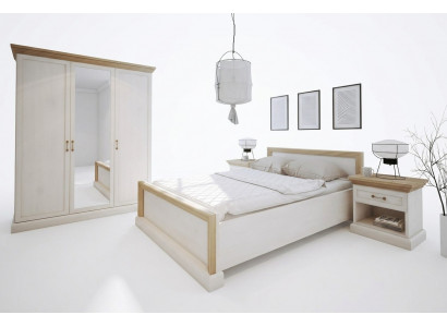 Schlofzëmmer Set Design Modern Luxus Better Bett Nuetsdësch Kleederschaf 4 Stéck