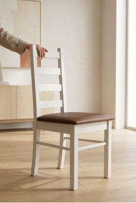 Design Still 5tlg Iesszëmmer Holz Dëscher Iessgrupp Set Stull Grupp Nei Dësch