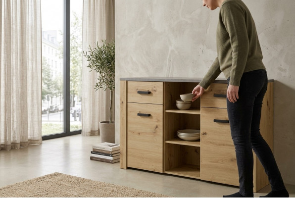 Kommodenschaf Sideboard Miwwel Anrichte Holz Regal Landhaus Kommode Kommoden
