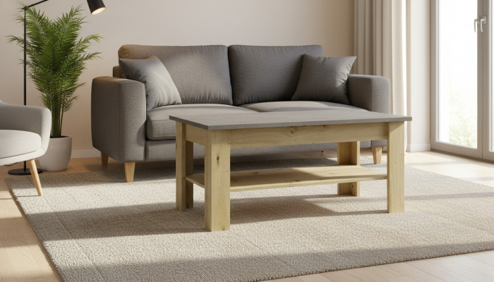 Holzdësch Couchtischen aus Holz Wunnzëmmer Miwwelen 120x60cm Couchtisch Dëscher Dësch