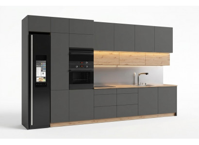 Modern Kichenrei Kicheschaf Design Miwwelen Moossertigung Kichenzeil Gro