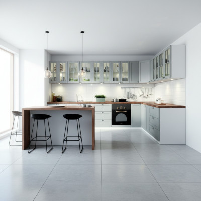 Agankskichen Design Kichen Glas Schief Schiefën Design Holz Moosfäerdegung