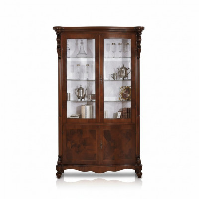 Luxus Schaf Holz Miwwelen Schief Vitrin Regal Akteschaf Glasschaf Antik