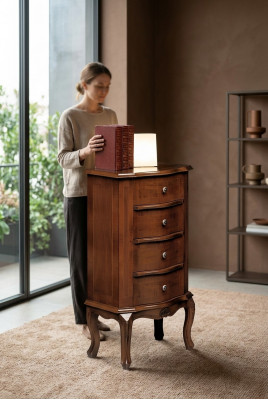 Sideboard Holz Tirangsschaf Schaf Kommod mat 4 Tirangen, Sidetable Nei