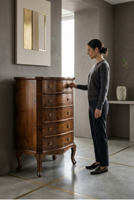 Héichschaf Kommode Miwwelen Späicheren Regal Schaf Sideboard Holz Nei Kommoden