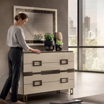 Set Kommode Spigel Holz Kommoden Kommodeschaf Design Modern Grupp Miwwelen