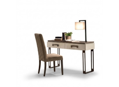 Designer Schreifdësch Stull Büro Set italienesch Miwwelen Sekretär Lehnstull 2tlg.