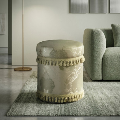 Design Hocker Design Fußhocker Polster Ottomane Sëtz Textil Chaise Lounge Pufa