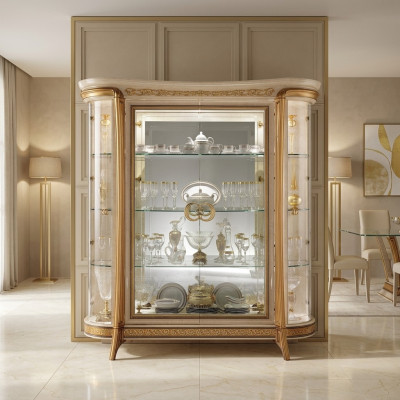 Vitrin Schaf Vitrine Wunnzëmmer Schief Schau Design Italienesch Miwwelen Nei