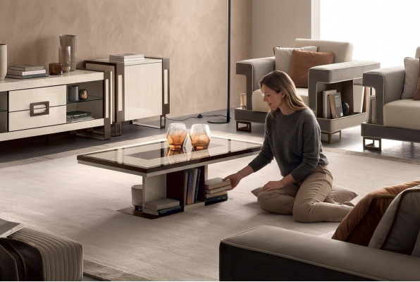 Canapéen Dëscher Dësch Luxus Holz Dëscher Konsolen Design Italienesch Miwwelen Ariichtung