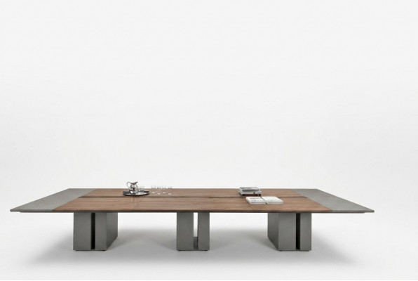 Kanzlei Holz Design Büro Miwwel Versammlungsdëscher Konferenz Dësch Modern