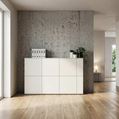 Kommode Sideboard Press Highboard Kommode Wäiss Schafsalën Wunnzëmmer Holz Nei