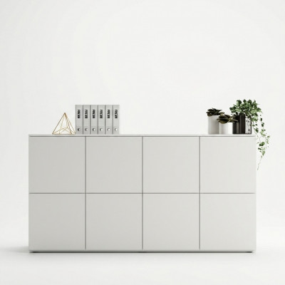 Kommode Sideboard Press Highboard Kommode Wäiss Schafsalën Wunnzëmmer Holz Nei