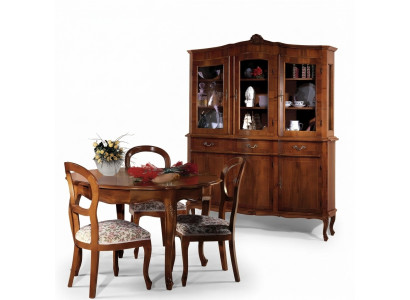 Anrichte Vitrine Sideboard Glasschaf Schaf Holz Massiv Miwwelen Italien Glas