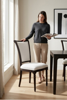 Pölster Stillen 1x Fauteuil Wunn- Iess-Zëmmer Textil Designer Stull Luxus Lehnstull